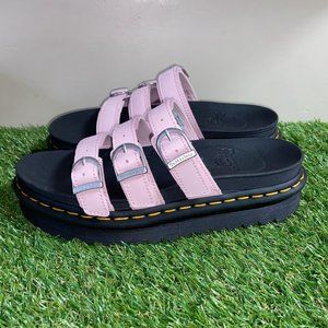Doc Dr. Martens Docs Blaire Slide AW004 Platform Sandals Back Pink Womens NEW